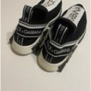 Dolce & Gabbana Sorrento Melt Black White Sneakers Size 5 US / EU 35-35.5